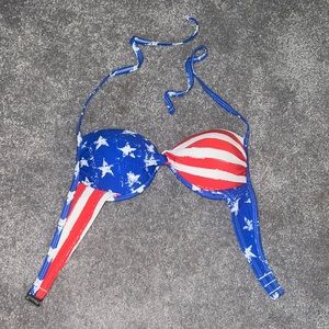 American Flag Swim Suit Top
